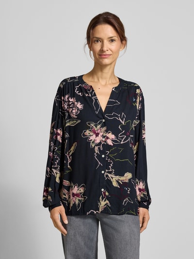 Tom Tailor Loose Fit Bluse aus reiner Viskose Marine 4