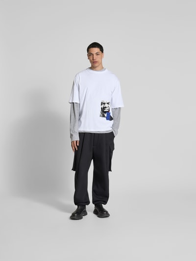 Dsquared2 Sweatshirt mit gerippten Abschlüssen Mittelgrau 1