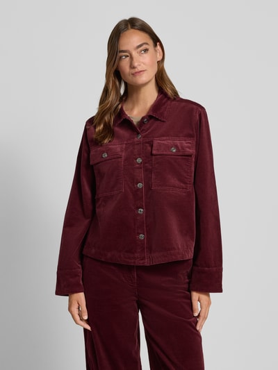 FREE/QUENT Jack met knoopsluiting, model 'Cordy' Bordeaux - 4