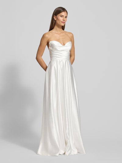 Laona Regular Fit Abendkleid mit Schnürverschluss Weiss 4