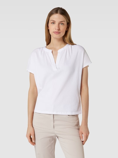 OPUS T-Shirt mit V-Ausschnitt Modell 'Skirius' Weiss 4