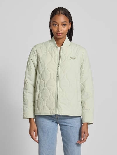 Tommy Jeans Regular fit gewatteerd jack met geribde opstaande kraag Rietgroen - 4