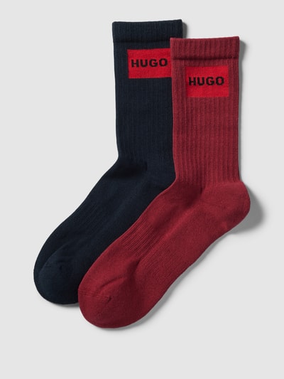 HUGO Socken mit Label-Stitching im 2er Pack Bordeaux 1