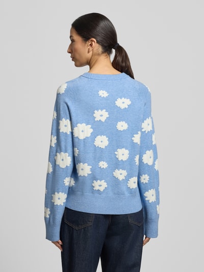 FREE/QUENT Strickpullover mit gerippten Abschlüssen Modell 'Alpie' Bleu 5