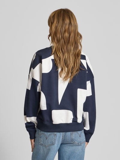 Tom Tailor Denim Regular fit sweatshirt van puur katoen Donkerblauw - 5