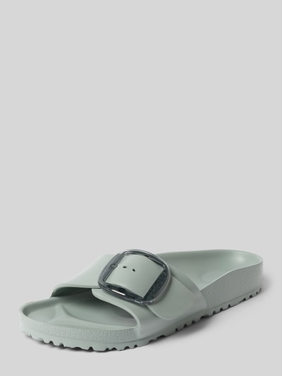 Produktfoto, Sandalette in Schlupfform Modell 'MADRID BIG BUCKLE EVA' von Birkenstock, Damen Sandalette, Riemen mit Dornschließe, profilierte EVA-Sohle, Absatzhöhe 3 cm, hellgrün, glatte Textur, Größe 40