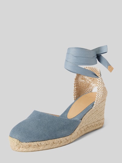 Castañer Wedges met sleehak, model 'CARINA' Jeansblauw - 1