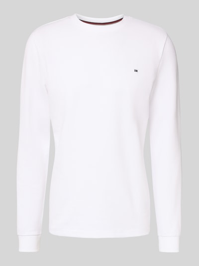 Christian Berg Men Shirt met lange mouwen, structuurmotief en ronde hals Wit - 2