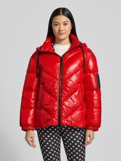 Marc Cain Regular fit gewatteerd jack met tweewegritssluiting Rood - 4