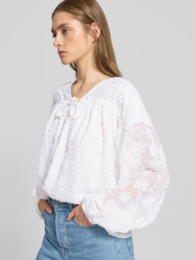 Gina Tricot Blouseshirt met druppelvormige hals Offwhite - 3