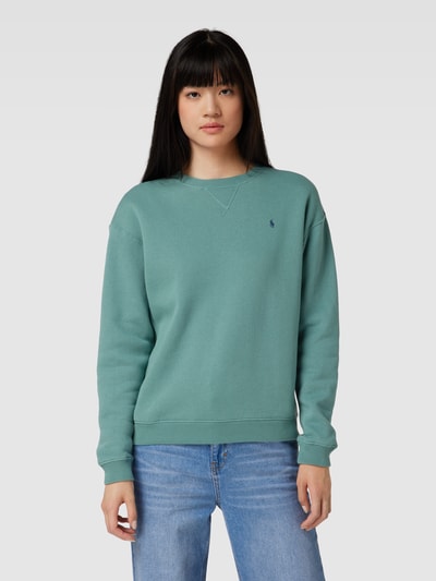 Polo Ralph Lauren Sweatshirt mit Label-Stitching Gruen 4