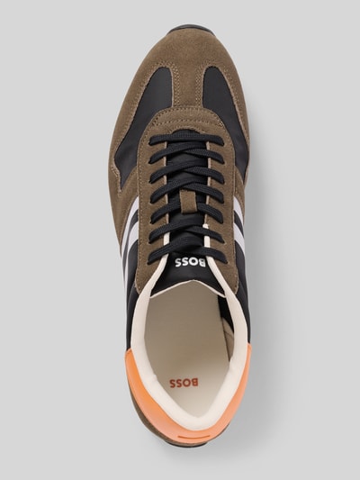 BOSS Orange Low Top Sneaker mit Label-Print Modell 'LEVON_RUNN_NYMI' Taupe 3
