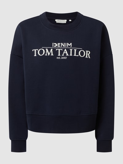 Tom Tailor Denim Oversized sweatshirt van katoen  Marineblauw - 2