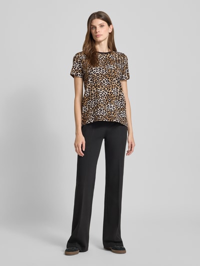 Tom Tailor Denim Regular Fit T-Shirt aus reiner Baumwolle Beige 1