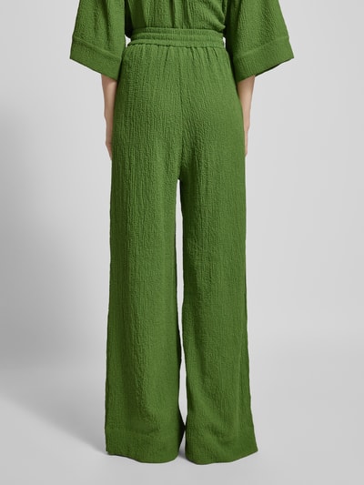Essentiel Spodnie z wiskozy z szerokimi nogawkami Zielony 5