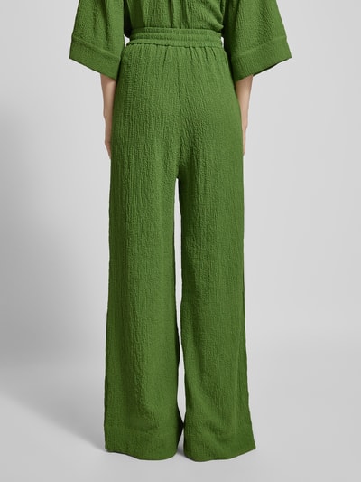 Essentiel Broek van viscose met wijde pijpen Groen - 5