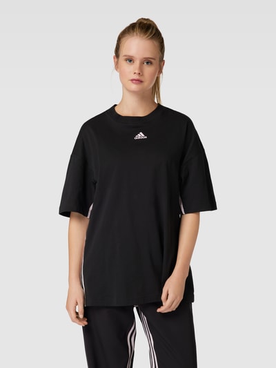 ADIDAS SPORTSWEAR T-shirt met extra brede schouders, model 'DANCE' Zwart - 4