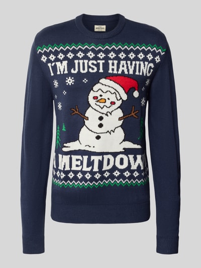 Montego Strickpullover im Allover-Look Marine 2