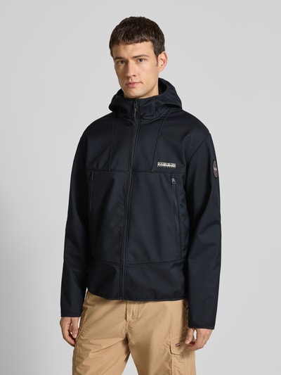 Napapijri Jacke mit Kapuze und Reißverschlusstaschen Modell 'BIOIS' Black 4