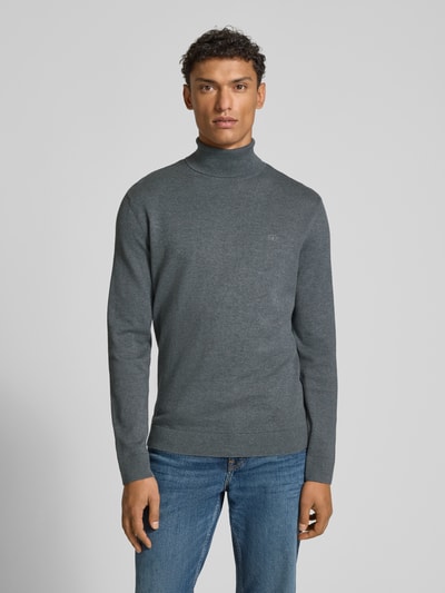 Tom Tailor Regular fit coltrui van puur katoen Antraciet - 4