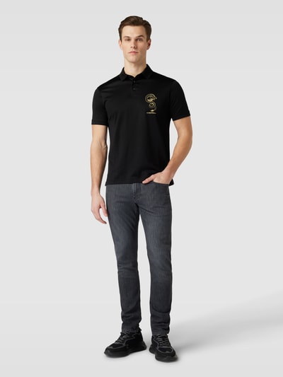 Emporio Armani Poloshirt mit Motiv- und Label-Stitching Black 1