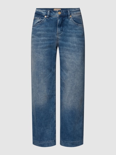 MAC Straight Fit Jeans-Culotte mit Label-Patch Modell 'Rich' Blau 2