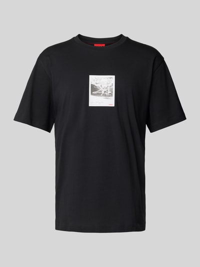 HUGO T-Shirt mit Motiv-Print Modell 'Darthy' Black 2