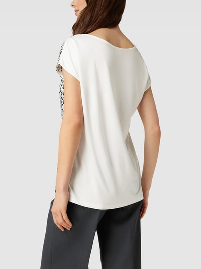 s.Oliver BLACK LABEL T-shirt met all-over motief, model 'Dezember' Offwhite - 5
