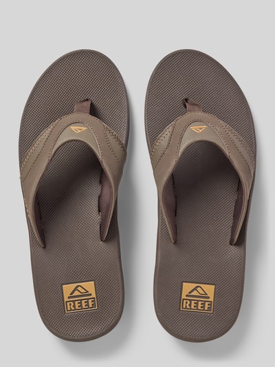 REEF Teenslippers met labeldetails, model 'FANNING' Donkerbruin - 3