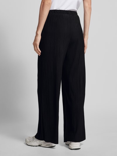 Vila Wide leg stoffen broek met plissévouwen, model 'PLISA' Zwart - 5