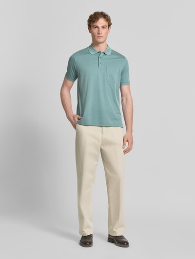 RAGMAN Relaxed Fit Poloshirt aus Baumwoll-Mix Mint 1