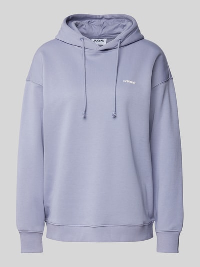 Jake*s Casual Oversized hoodie met labelprint Lavendel - 2