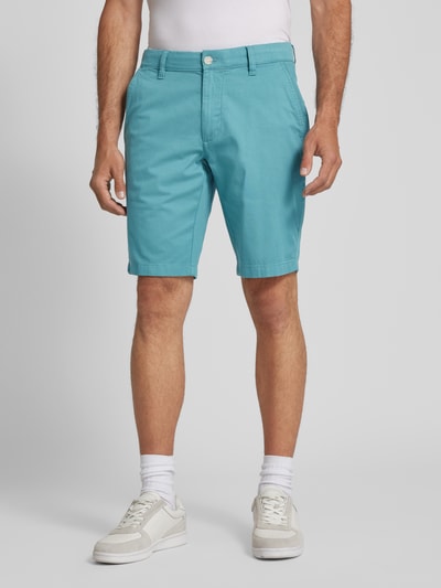 s.Oliver RED LABEL Tapered Fit Chino-Shorts mit Gesäßtaschen Petrol 4