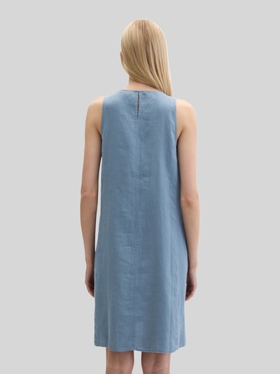Marc O'Polo Leicht ausgestelltes Leinenkleid in Knielänge Hellblau 5