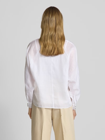 Max Mara Studio Bluse mit Rundhalsausschnitt Modell 'EDILE' Weiss 5