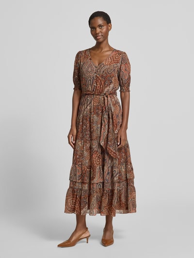 Lauren Ralph Lauren Długa sukienka z dekoltem w serek model ‘JEHONATHAN’ Écru 4