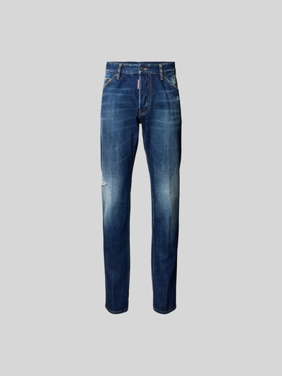Dsquared2 Straight Fit Jeans mit Logo-Stitching Dunkelblau 2