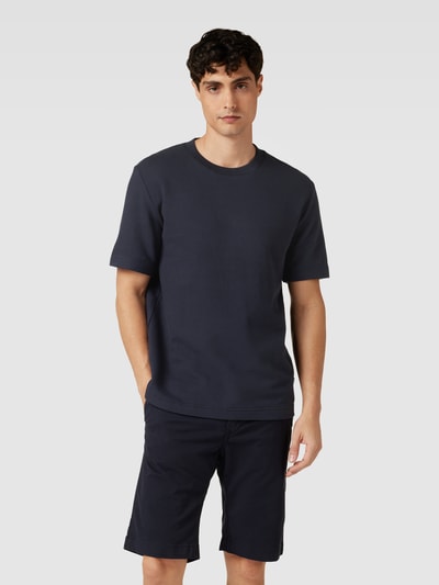 Marc O'Polo T-shirt z bawełny z okrągłym dekoltem Granatowy 4