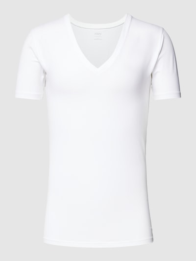 Mey T-Shirt mit V-Ausschnitt Modell 'BUSINESS CLASS' Weiss 1