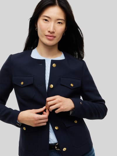 Tommy Hilfiger Slim fit korte blazer met viscose Marineblauw - 3
