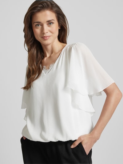 Be Pure Dutch Blouseshirt met V-hals Ecru - 3