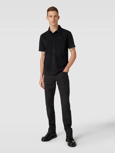 BOSS Orange Poloshirt mit Label-Patch Modell 'Peozone' Black 1