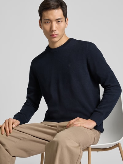 Marc O'Polo Regular Fit Pullover aus reiner Baumwolle  Dunkelblau 3