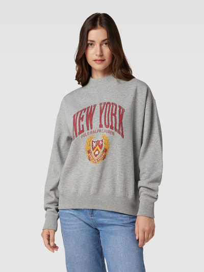 Polo Ralph Lauren Sweatshirt mit Label-Print Mittelgrau 4