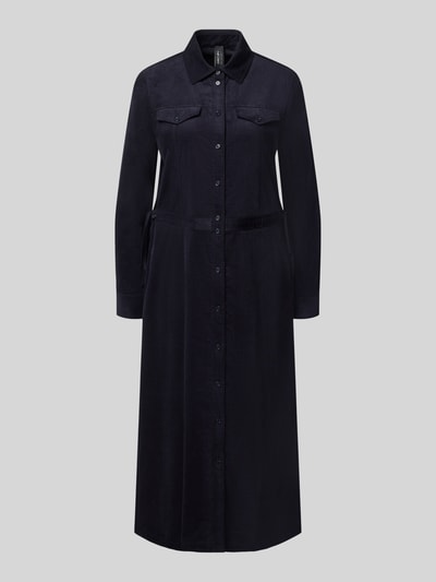 Marc Cain Freizeitkleid aus Baumwoll-Mix mit Brusttaschen Marine 1