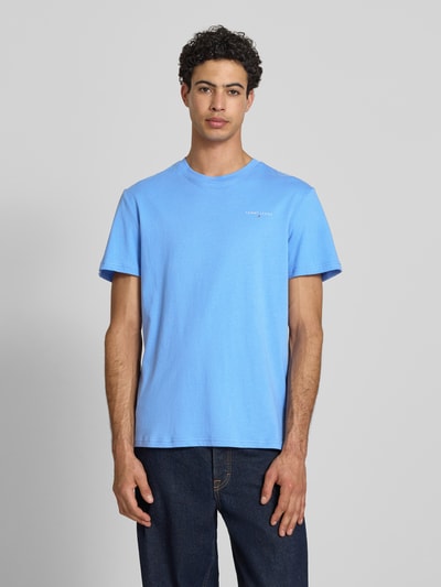 Tommy Jeans Regular Fit T-Shirt aus reiner Baumwolle Hellblau 4