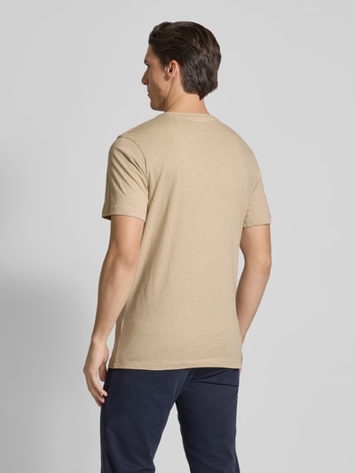 Knowledge Cotton Apparel T-Shirt mit Label-Detail Sand Melange 5