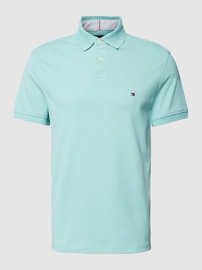 Tommy Hilfiger Poloshirt met labelstitching Lichtturquoise - 2