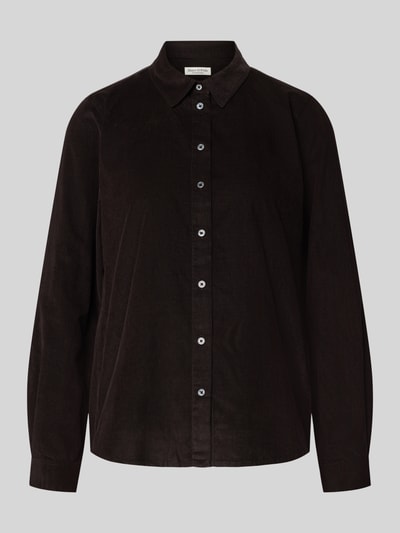 Marc O'Polo Regular fit overhemdblouse van een mix van katoen en lyocell Middenbruin - 2