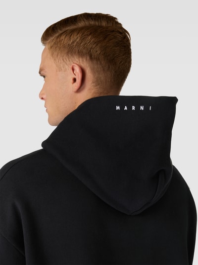 Marni Oversized Hoodie mit Kapuze Dunkelblau 3